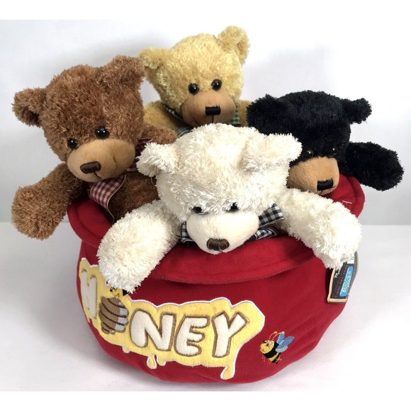 Melissa & Doug Bears in Honey Pot W/ Bees Stuffed Animal Plush Toy w/ Tags New - Picture 12 of 12
